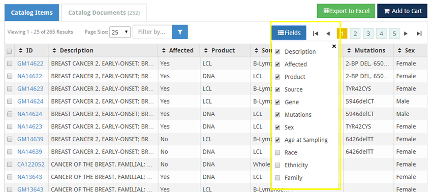 Grid Sample fields highlighted